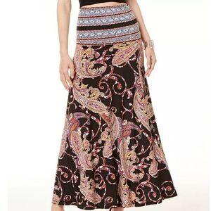 I.N.C printed convertable maxi skirt petite large